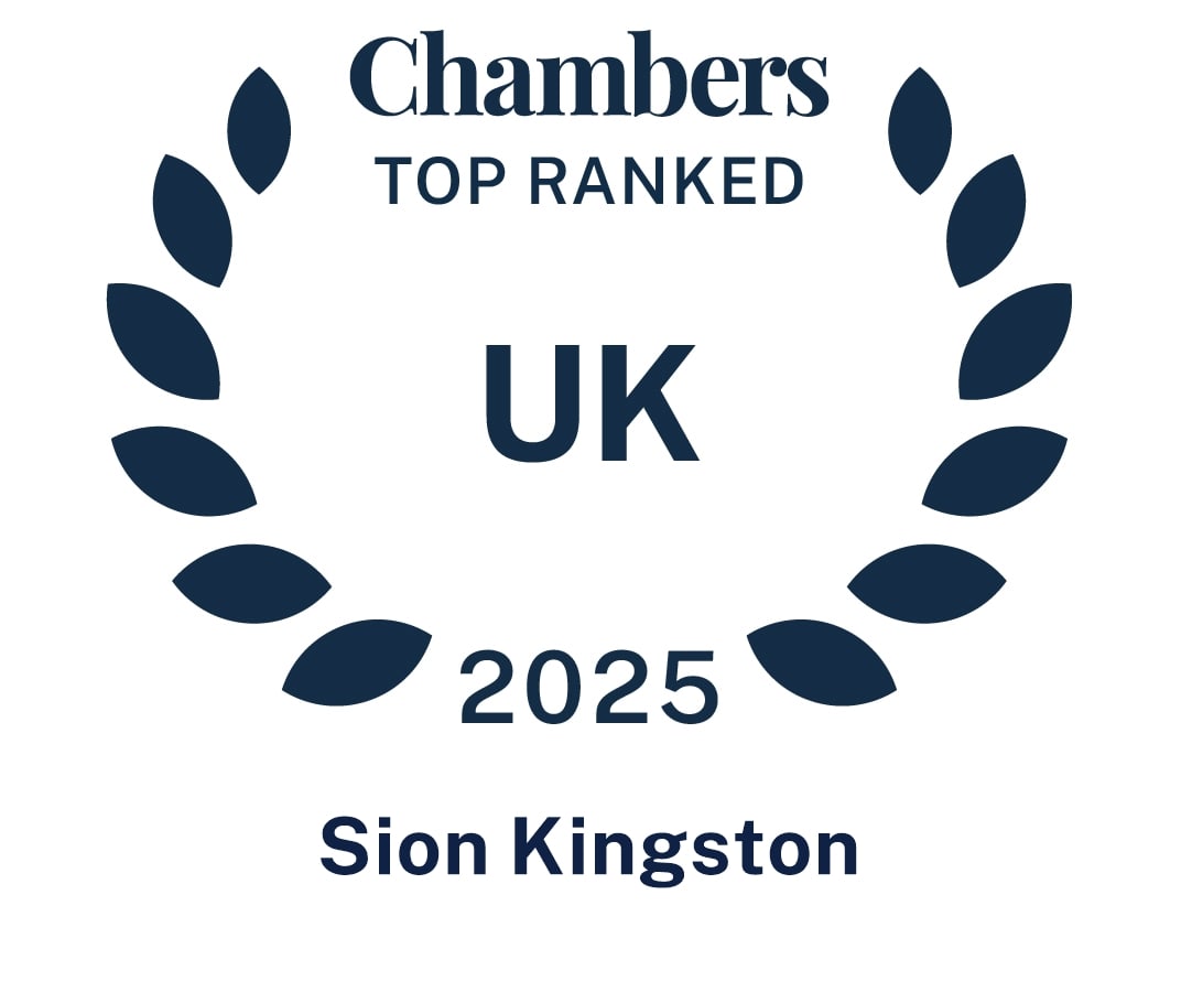 Ranked in Chambers 2025 - Sion Kingston